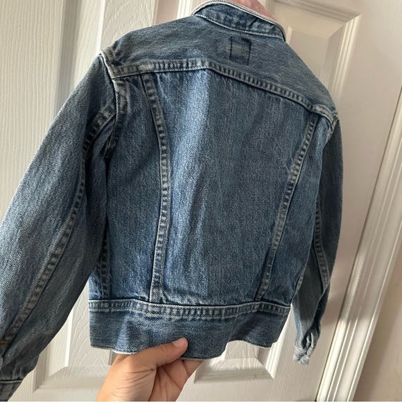 Lee Vintage Girl’s Denim Jacket Pink Corduroy Collar Size 8 - Picture 10 of 13